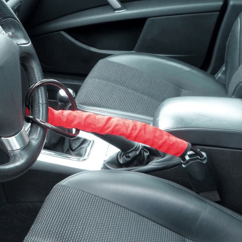 Berkfield Home - Carpoint Steering Wheel Belt-Lock Red