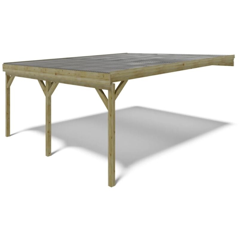 Altanka - Carport, abri de voiture 5,80x5,06 m - 29 m2 - couverture pvc