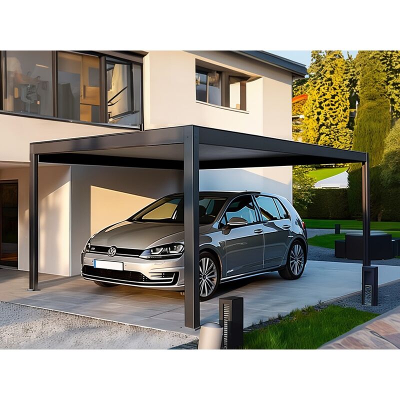 Direct Abris - Carport Aluminium 330 x 570 cm preston - 18 m2 - Hauteur : 255 - 1 Voiture - Abri Voiture Autoportant - Sans Déclaration Travaux