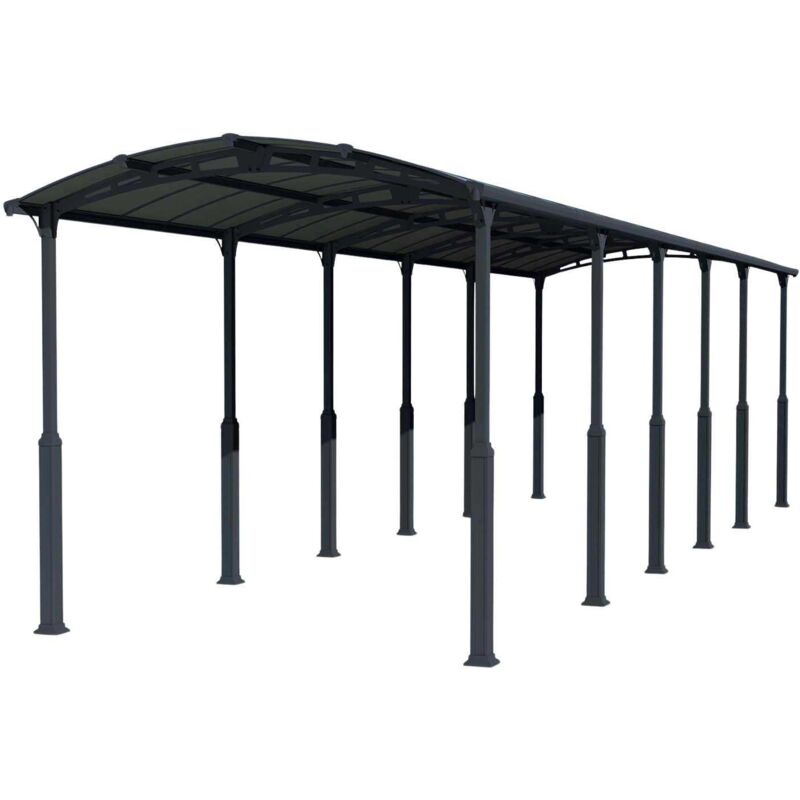 Palram - Carport spécial camping-car en aluminium et polycarbonate Alpine 12.9 x 3.59 m