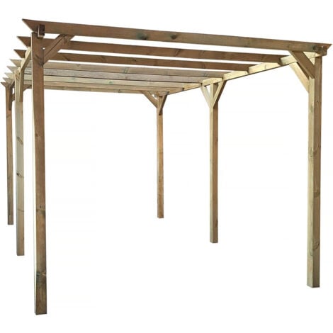 HABITAT ET JARDIN Carport aus Holz "Solar II" 3 x 5 x 2,4 m