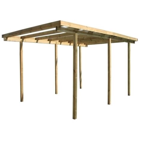 carport auto in legno 1 posto 5,24x3,14x2,60 mt