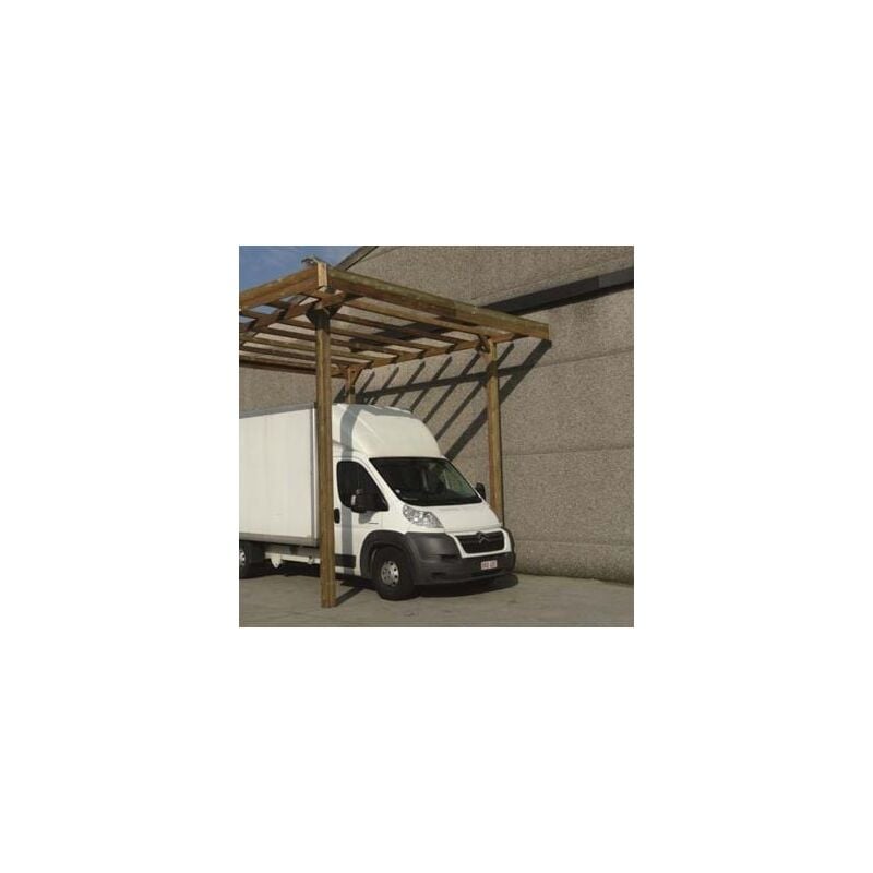 Solid - carport base 3x5 h 4m, Ancrage Aucun, Panneaux de toit Aucun