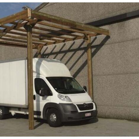 CARPORT BASE 3x5 H 4m, Ancrage Aucun, Panneaux de toit Métal