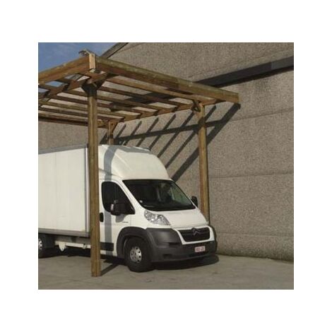 CARPORT BASE 4x5 H 4m, Ancrage A visser, Panneaux de toit Aucun