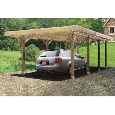 Carport base 6x5 H 2,5m, Ancrage Aucun, Panneaux de toit Aucun