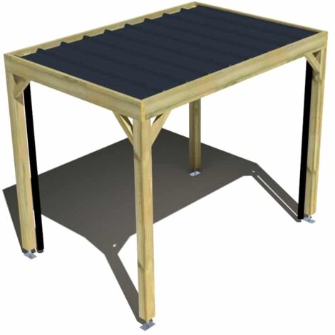 Carport bois • 3m x 2m • indépendante • sens largeur • livraison comprise