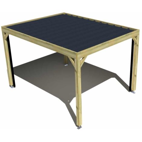 Carport bois • 3m x 4m • indépendante • sens profondeur • livraison comprise