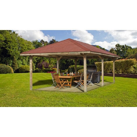 Carport premium WEKA disponible en plusieurs tailles.
