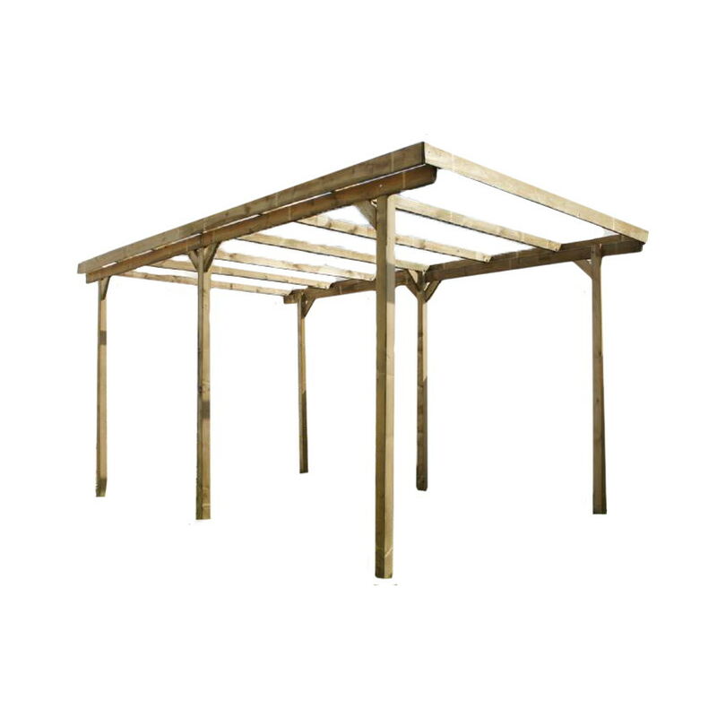 Carport en bois sans couverture Delahaye 15 m² - Chalet&jardin