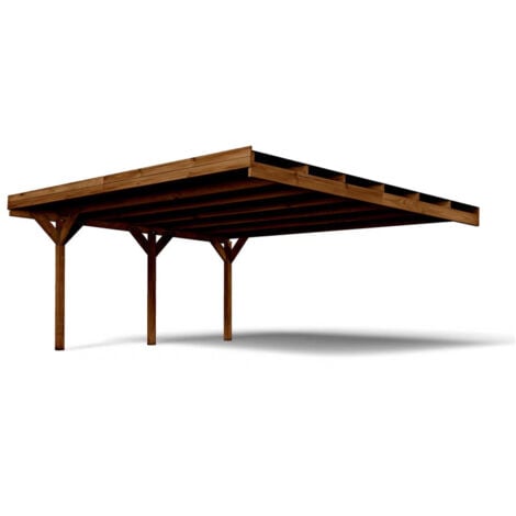 FOREST STYLE Carport en bois traité 2 voitures 29,9 m² - Victor