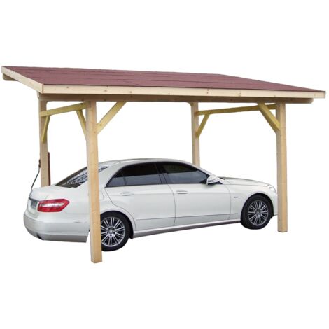 Carport mono-pente / couverture bardeau bitumé