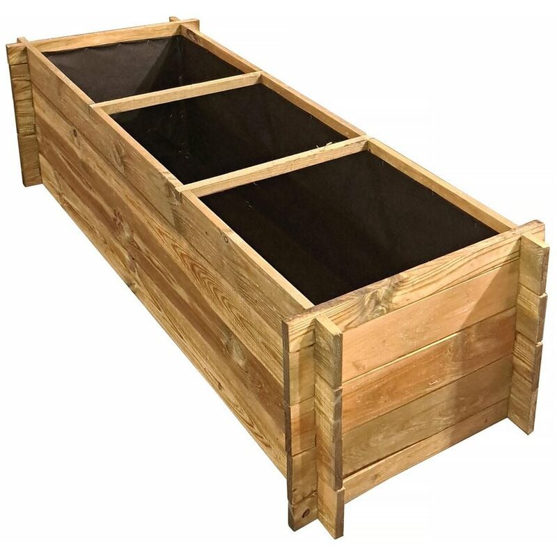 Habitat Et Jardin - Carré potager en bois 'Dhalia' - 140 x 60 x 41 cm