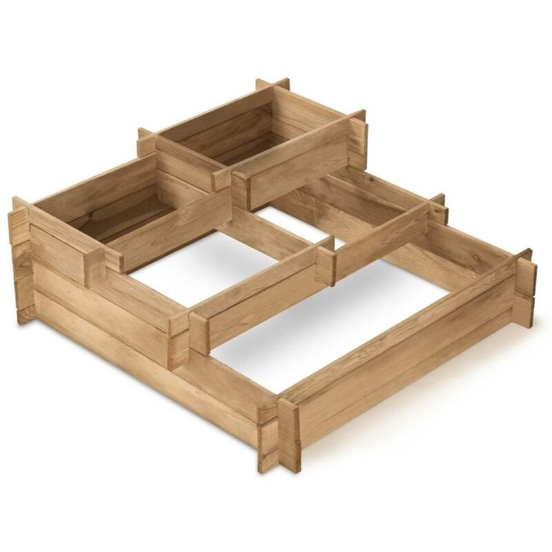 Carré potager escalier en bois