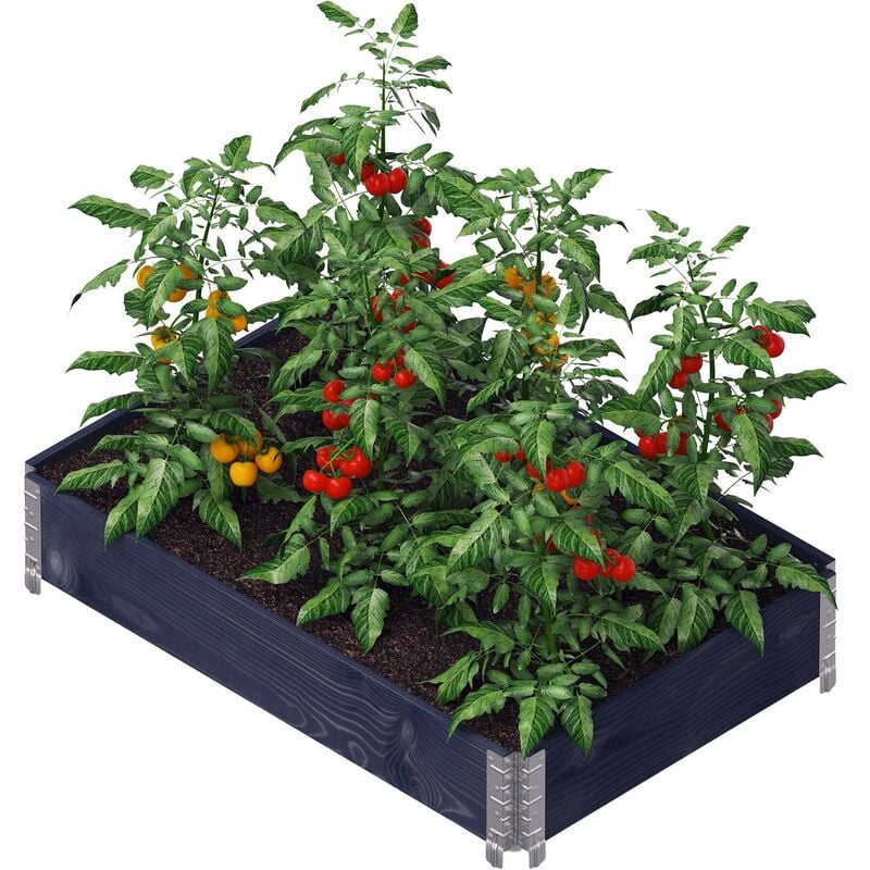 Carré potager Gardenbox 120 x 80 cm - Noir