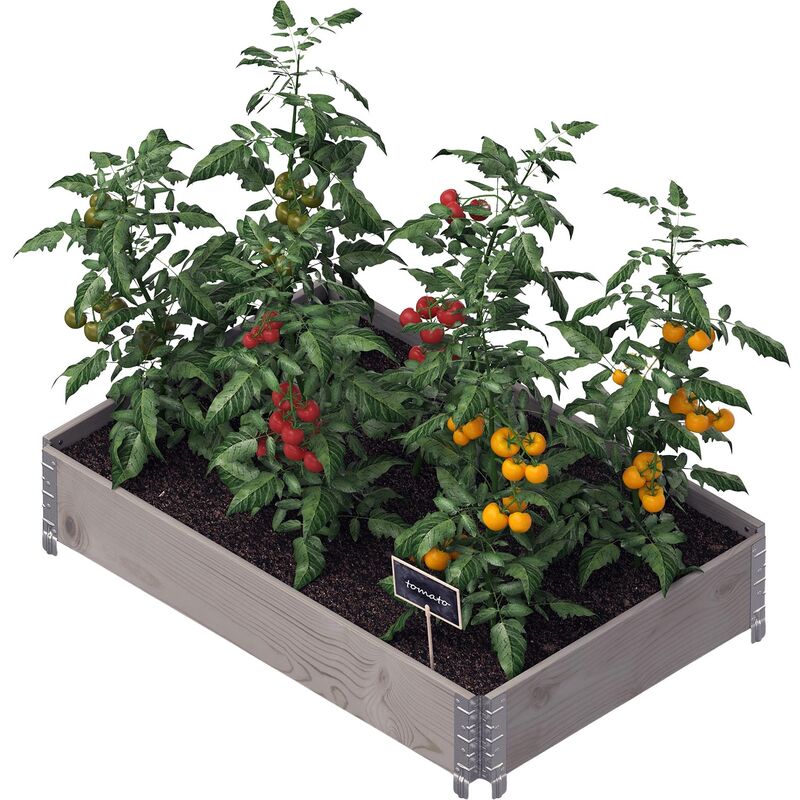 Carré potager Gardenbox 120 x 80 cm - Gris