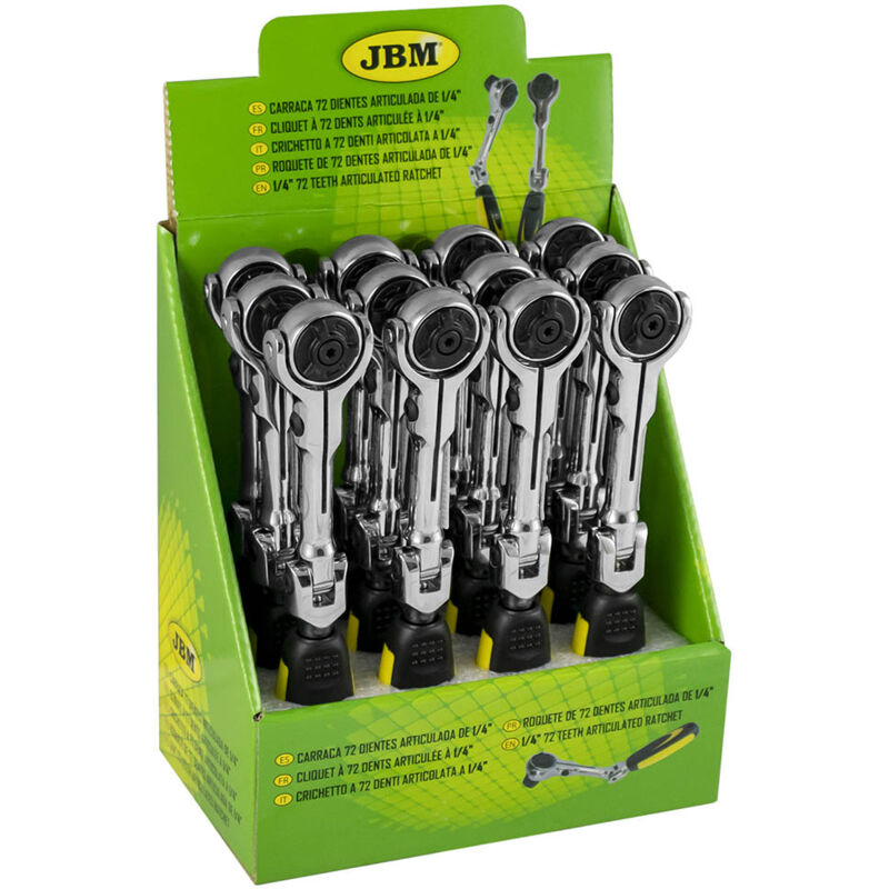 

Jbm 52587 Carraca De 72 Dientes Articulada 1/4' 175Mm