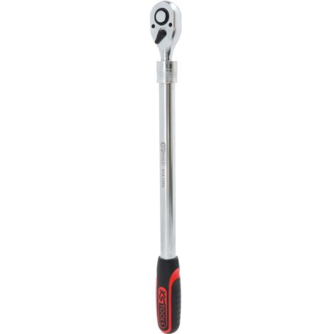 Carraca reversible telescópica de 1/2", extralarga, 72 dientes