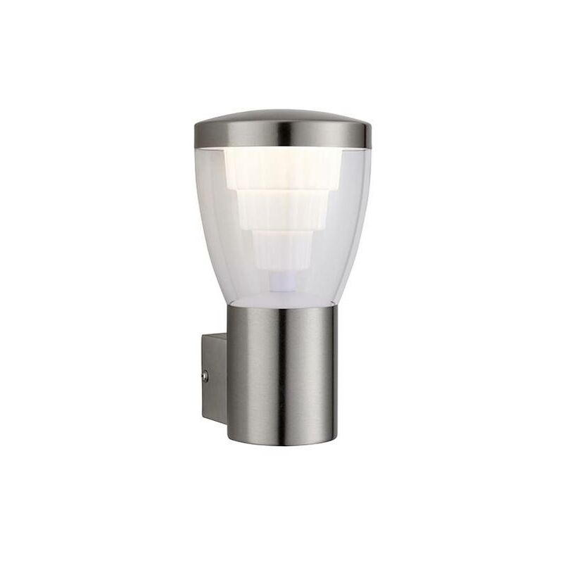 Saxby Lighting - Saxby Carraway - Integrated LED 1 Light Outdoor Wall Light Brushed Stainless Steel, Clear IP44