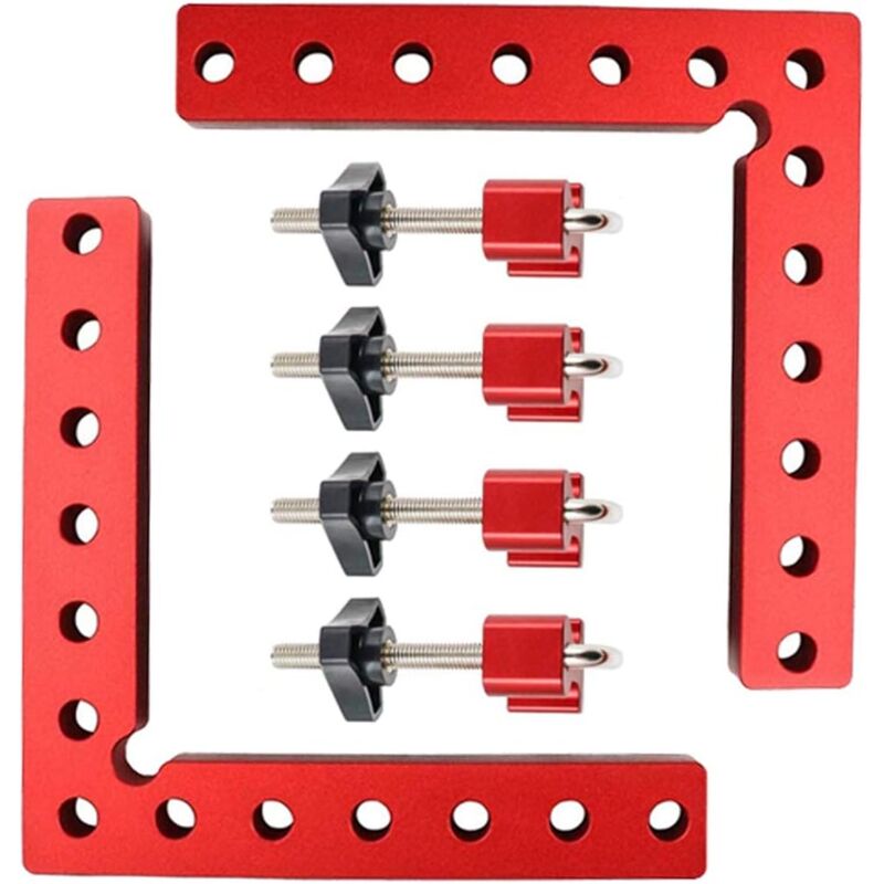 Carré de positionnement à 90 degrés, pince d'angle de type L Outil de serrage de menuisier (140 mm x 140 mm)
