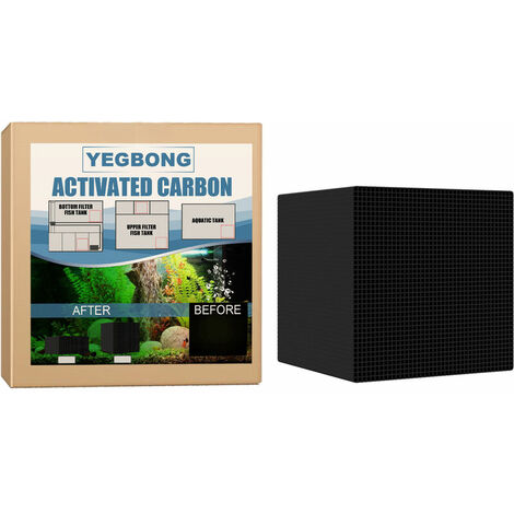 Carré de purification de déodorant de cabine de pulvérisation de traitement des gaz résiduaires industriels au charbon actif (10 10 10cm)