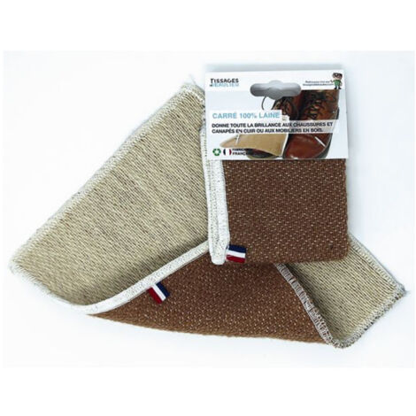 Carré Laine Lustrage Cuirs Et Bois 18x20 Cm - Tissages De Beaulieu