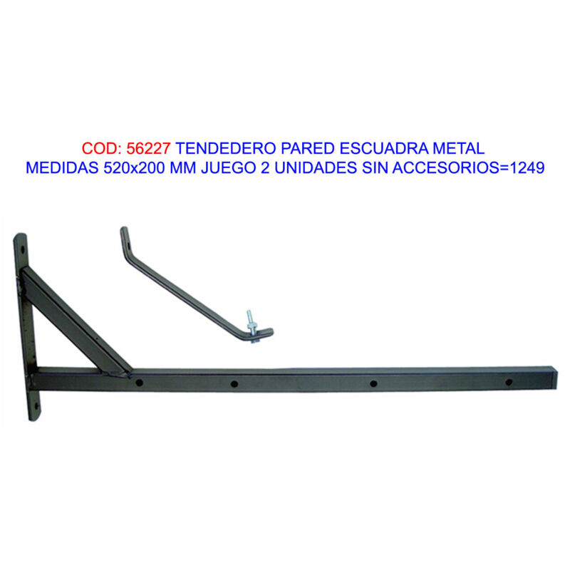 Carré métallique 520x200 mm sans accessoires