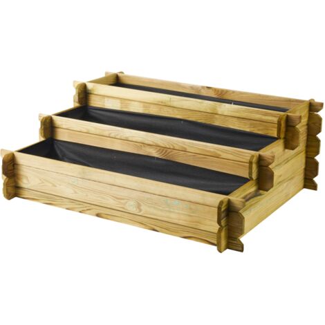 Cerland – Carré potager en bois 154L – Dimensions 100x80x36 cm – Capacité 154 litres – Bois traité autoclave pour résistance intempéries