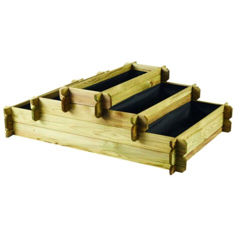 Carr/é Potager avec composteur int/égr/é et Housse Serre Chassis IDMarket