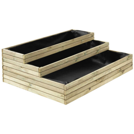 Cerland – Carré potager en bois 390L – Construction en pin sylvestre traité autoclave 3 – Résistant aux intempéries – Pour jardinage durable