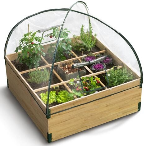 Carré potager en bois avec composteur Keyhole pour 2-3 Pers.