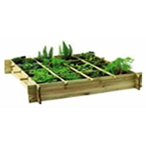 Carre potager divise av bache 120x120x40 ep.20
