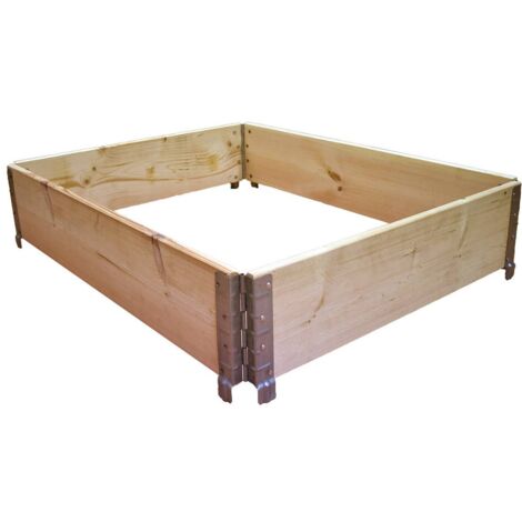 Carré potager en bois naturel 1000x800mm