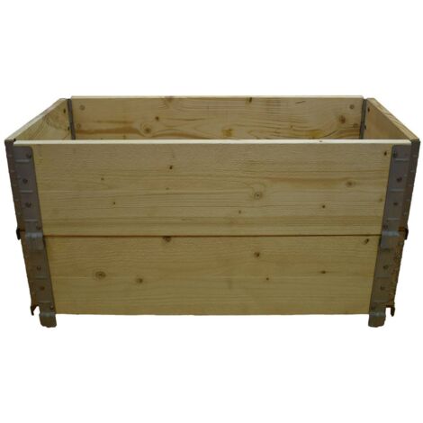 Carré potager en bois naturel 800x400mm hauteur 390mm