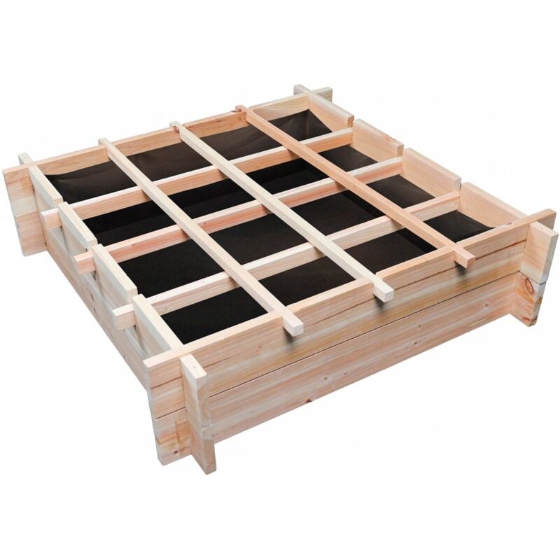 Carré potager en bois "Tournesol" - 80 x 80 x 20 cm
