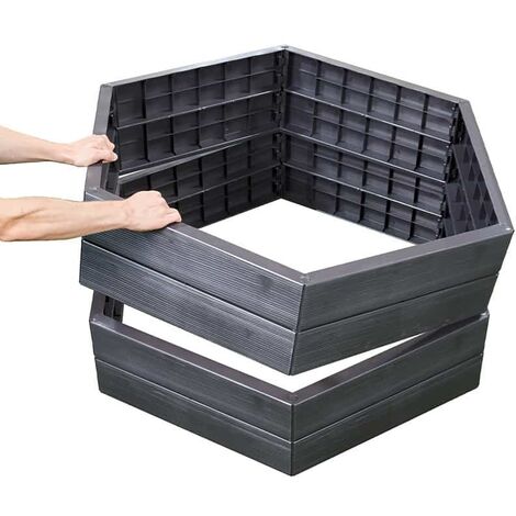 Carré Potager Surélevé LUCA Acier Anthracite 150x60x60 Cm - GFP PRIMEYARD Jardin Potager Design