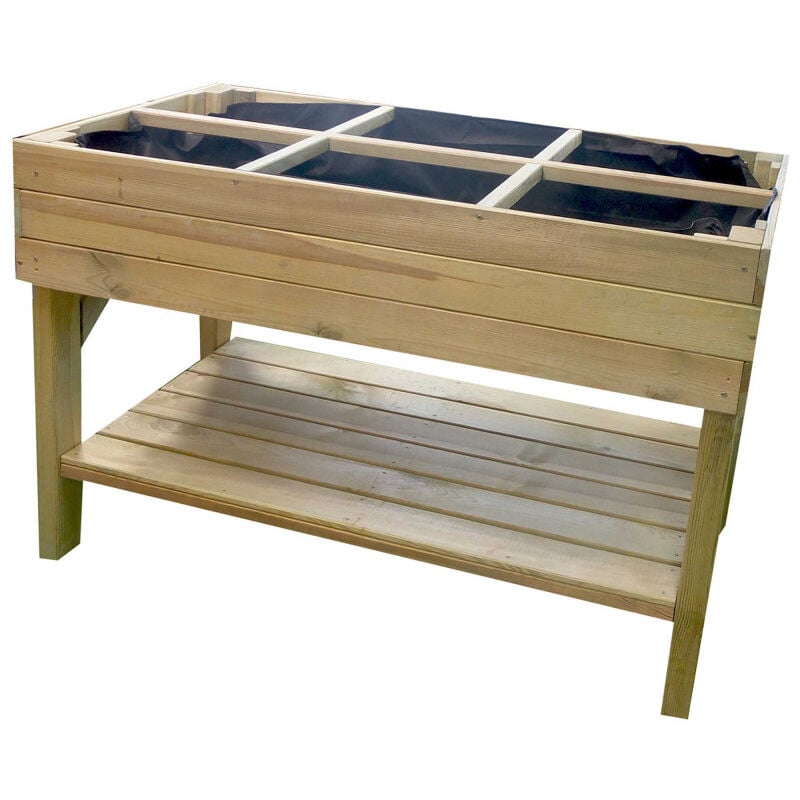 Woodtex - Carré potager sur pieds en bois 110L Paprika