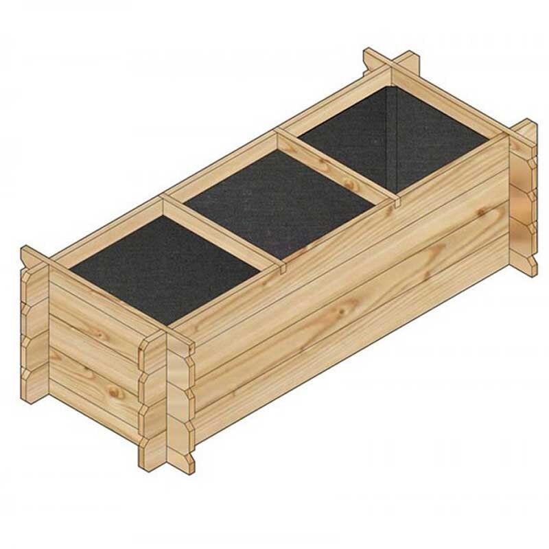 Carré potager rectangulaire