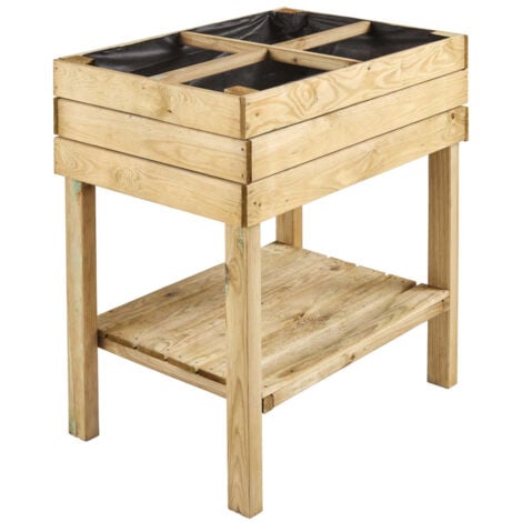 FOREST STYLE Carré potager sur pieds 80 x 60 x 87 cm
