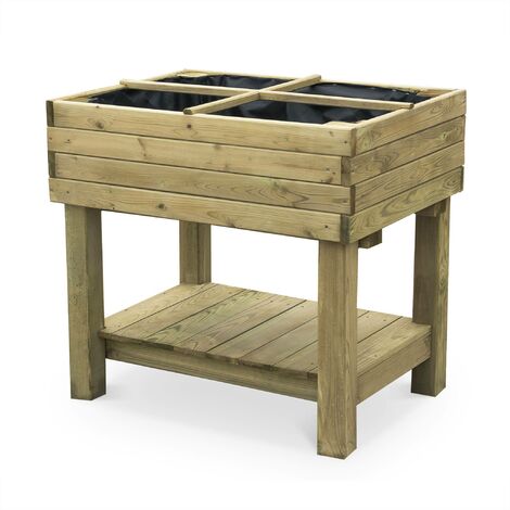 Carré potager sur pieds 80x60, Violette - potager en pin autoclave