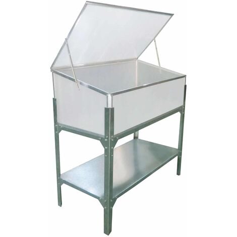 Carré Potager sur Pieds avec Serre Gardiun Jaca Élevé I Monopente 104x53x108 cm Polycarbonate Transparent