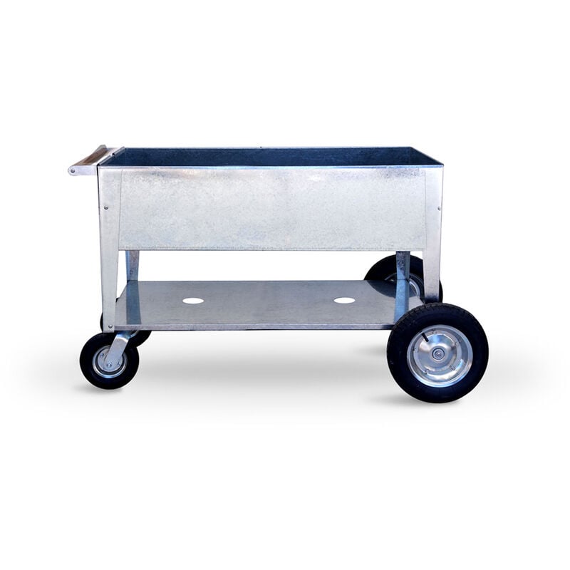 Herstera - Garden Métal Lit surélevé Swivel Argent 120x60x84 cm