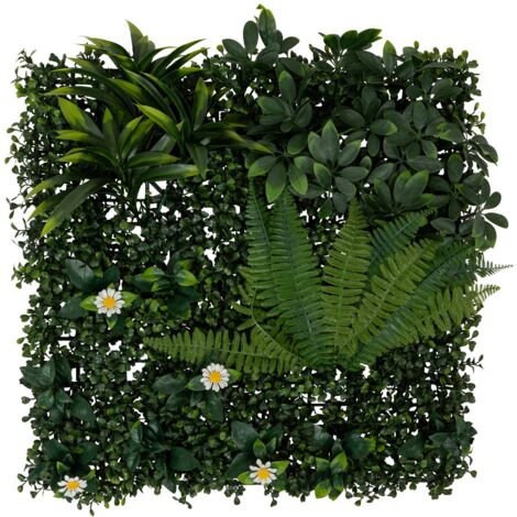 Carré végétal jungle Izy vert 50x50cm - Atmosphera créateur d'intérieur