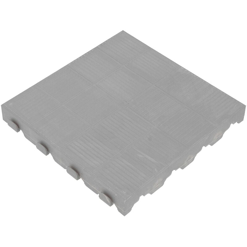Sol de terrasse 39x39x4,8 cm Surface 0,15m² Collection combi - Gris - Gris