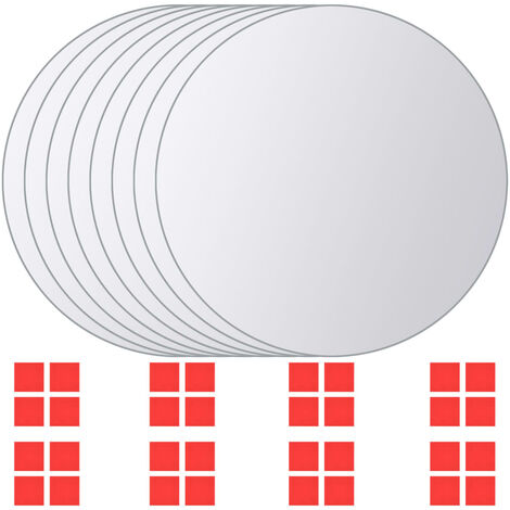 Carreau de miroir 8 pcs Rond Verre