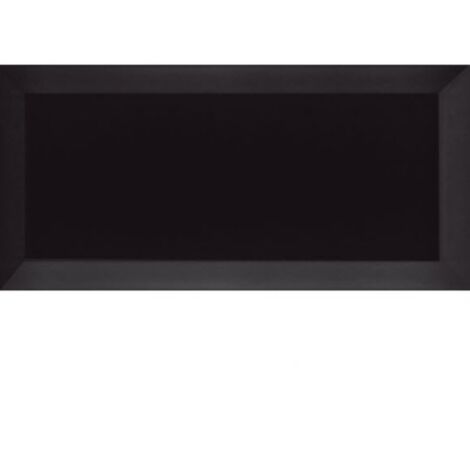 Carreau Métro biseauté noir mat 7.5x15 - 1m²