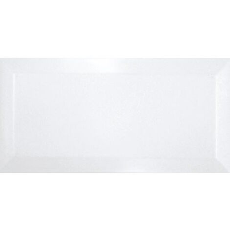Carreau métro blanc mat 7,5x15 cm – Carrelage mural uni – Surface 1 m² – Entretien facile et pose libre – Rendu lumineux pour cuisines et salles de bain – Ribesalbes