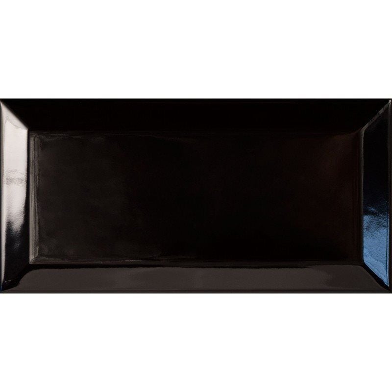 Carreau métro Noir brillant 7.5x15 - 1m²