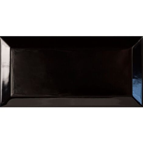 Carreau métro Noir brillant 7.5x15 - 1m²
