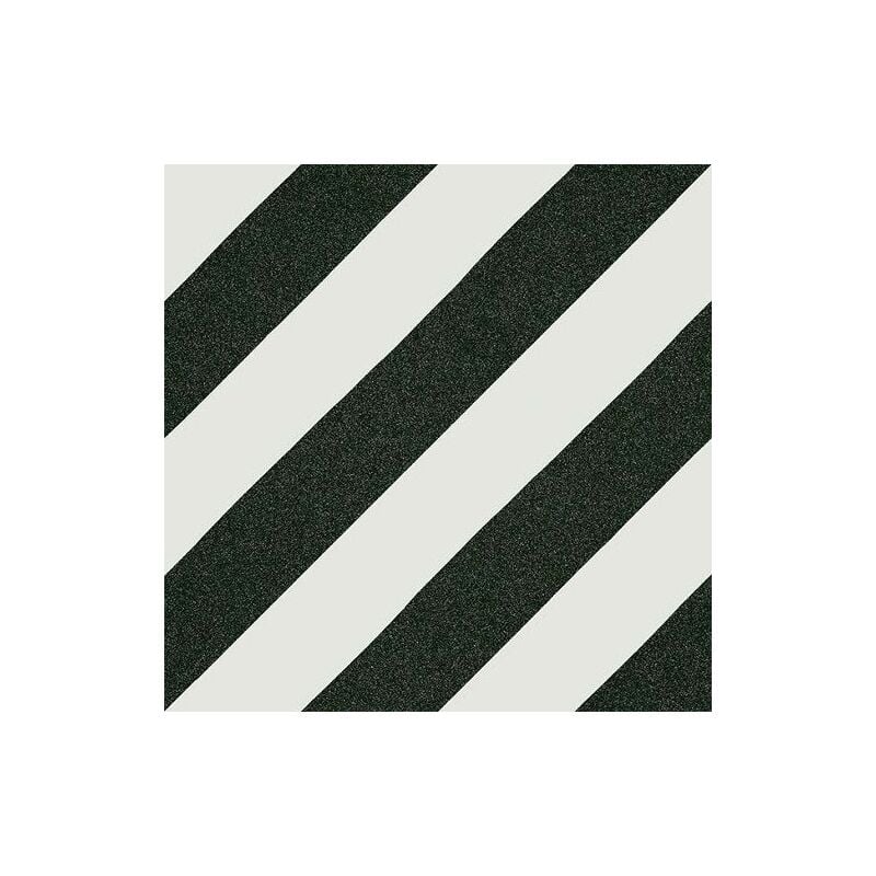 Carreau style ciment rayure noire 20x20 cm goroka Grafito - 1m²